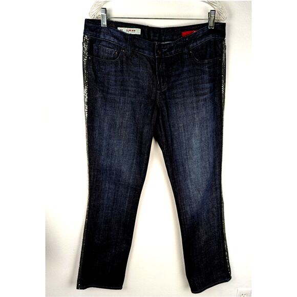 Express X2 low rise straight wmns jeans sz 12 Retro W37"Rise 8.5 Hips44 - Picture 1 of 9